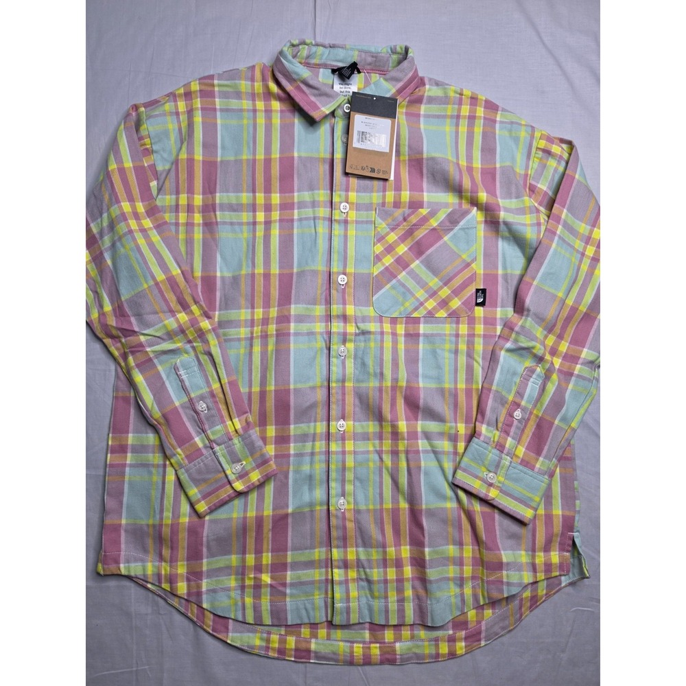 The North Face Junction Woven Shirt Women's Large Multicolor Plaid Button-Up